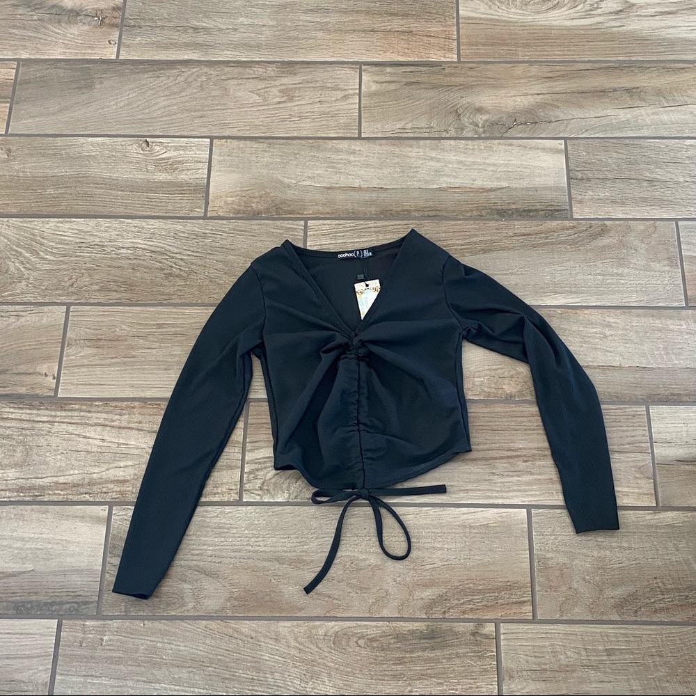 BooHoo Adjustable Crop Long Sleeve, US 2, Tags On